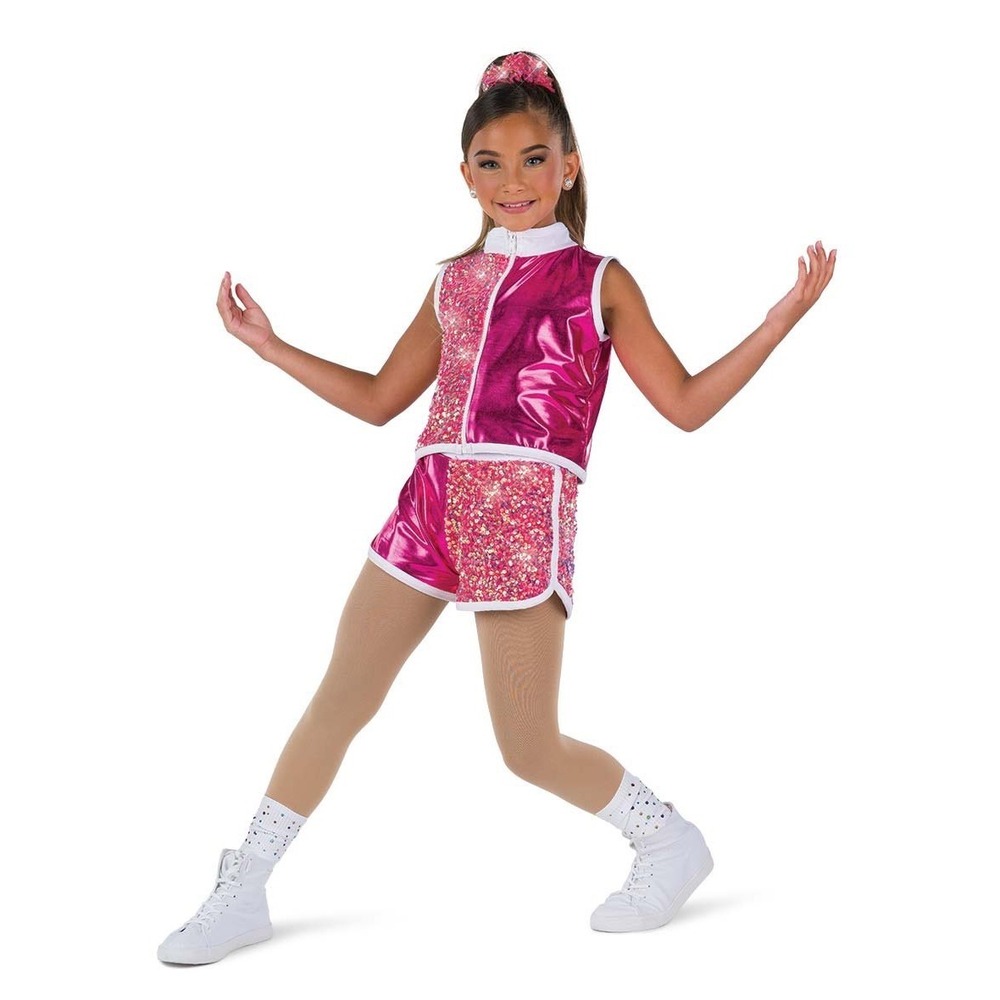 A Wish Come True No Bad Days Pink Sequin Dance Costume LC 26098